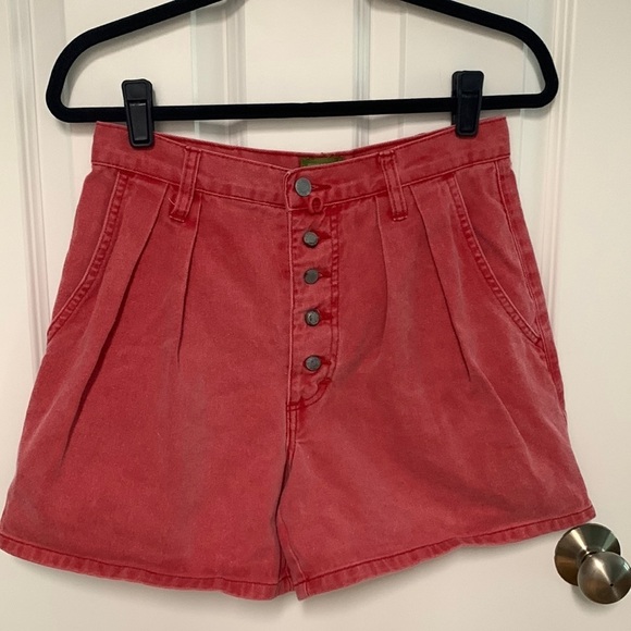 Vintage Espirit High‎ Waisted Pleated Nantucket Red Short - Picture 1 of 6